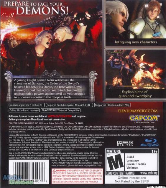 Devil May Cry 4 - Sony PlayStation 3 (PS3) (Capcom - 1) video game collectible [Barcode 5055060925003] - Main Image 2