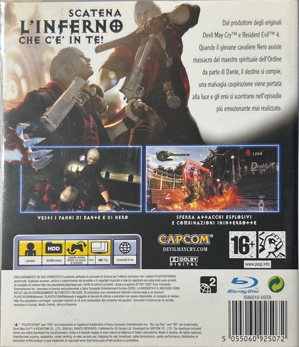 Devil May Cry 4 - Sony PlayStation 3 (PS3) (CE Europe - 1) video game collectible [Barcode 5055060925072] - Main Image 2