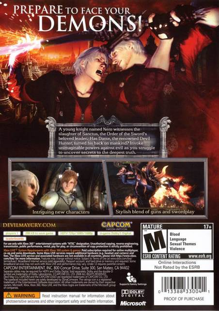 Devil May Cry 4 - Microsoft Xbox 360 (Capcom - 1) video game collectible [Barcode 5055060961032] - Main Image 2