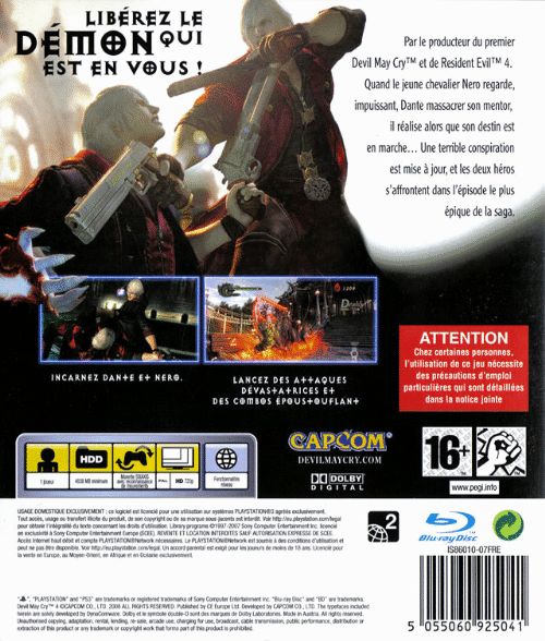 Devil May Cry 4 - Sony PlayStation 3 (PS3) video game collectible - Main Image 2