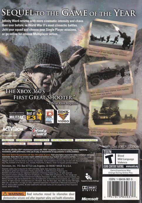 Call Of Duty 2 - Microsoft Xbox 360 (Activision - 1 Players) video game collectible [Barcode 5030917042324] - Main Image 2