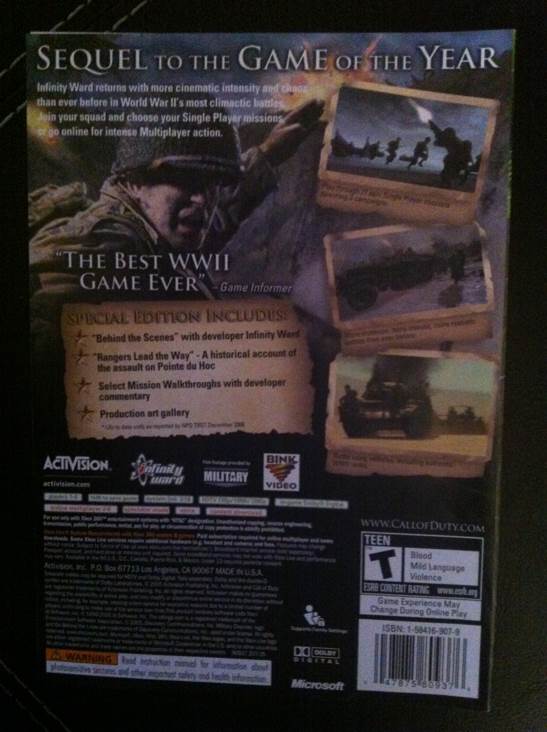 CALL OF DUTY 2 - Microsoft Xbox 360 (Activison - 1-4) video game collectible [Barcode 799007796244] - Main Image 2