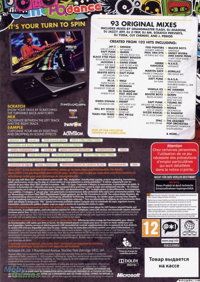 DJ Hero - Microsoft Xbox 360 (Activision - 2) video game collectible [Barcode 047875958517] - Main Image 2