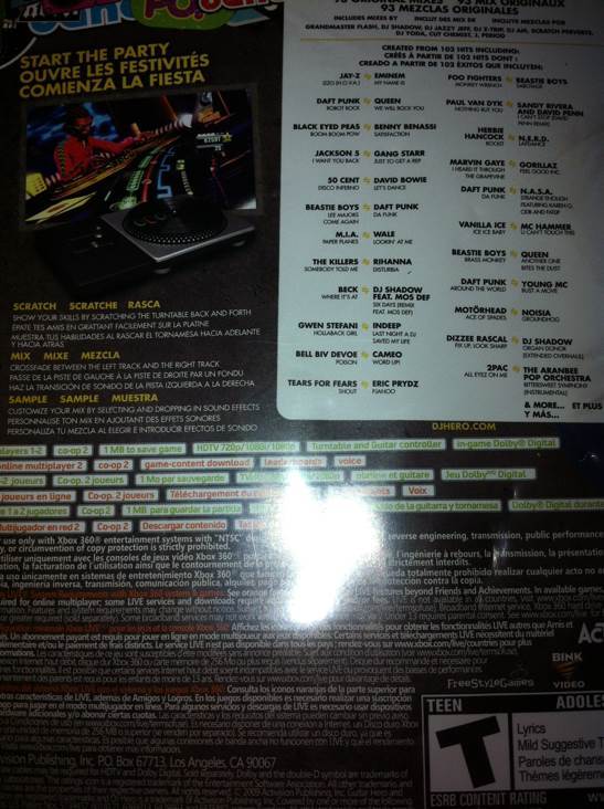 DJ Hero - Microsoft Xbox 360 video game collectible - Main Image 2