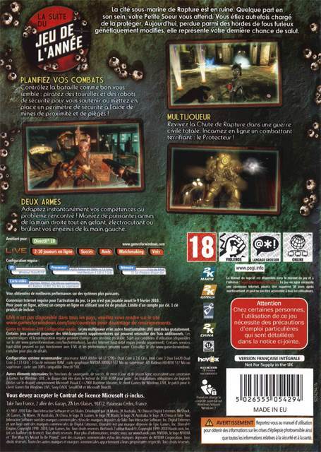 Bioshock 2 - Sony PlayStation 3 (PS3) (2K Boston/2K - 1) video game collectible [Barcode 5026555402330] - Main Image 2