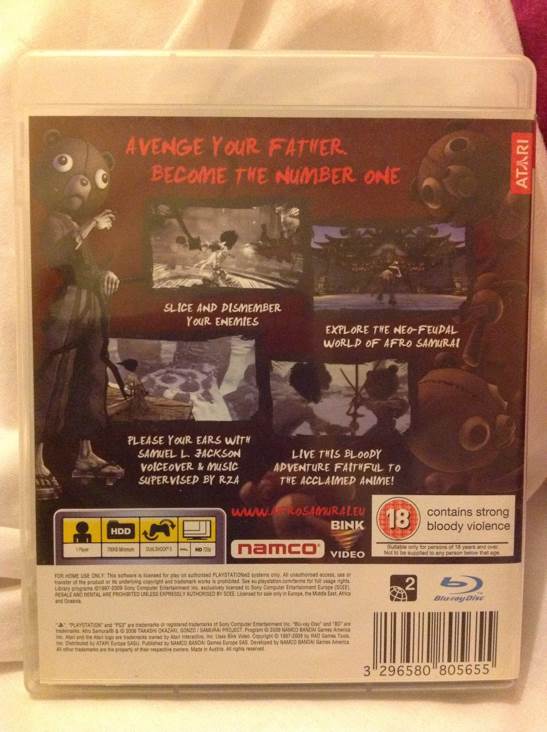 Afro Samurai - Sony PlayStation 3 (PS3) (Namco Bandai Games Europe SAS - 1) video game collectible [Barcode 3296580806737] - Main Image 2