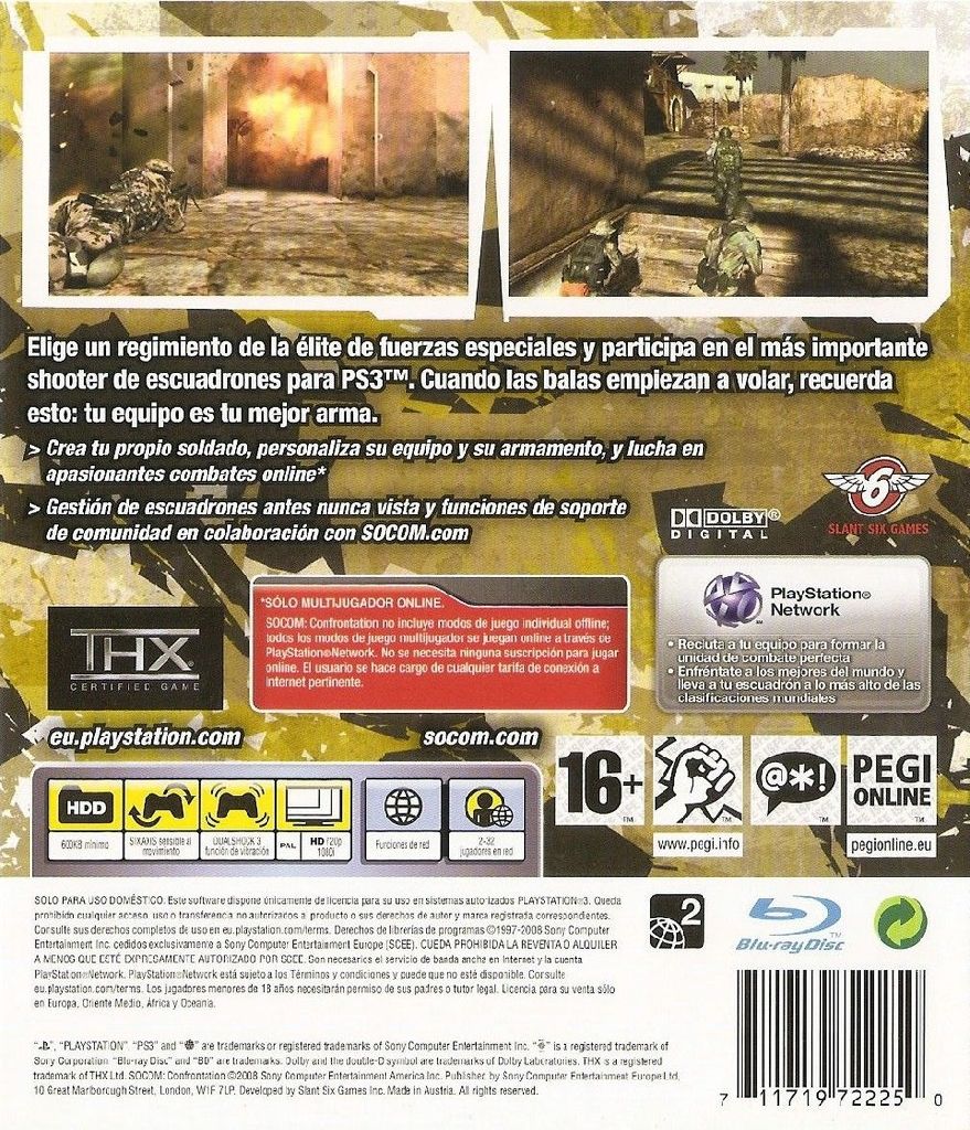 Socom Confrontation - Sony PlayStation 3 (PS3) (Sony Computer Entertainment - 1) video game collectible [Barcode 711719722359] - Main Image 2