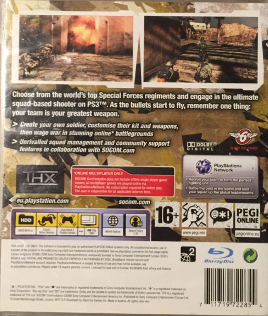 Socom Confrontation - Sony PlayStation 3 (PS3) video game collectible [Barcode 711719722854] - Main Image 2