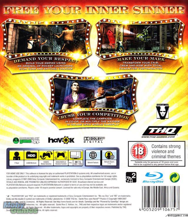 Saint Row 2 - Sony PlayStation 3 (PS3) (THQ - 12) video game collectible [Barcode 4005209108133] - Main Image 2