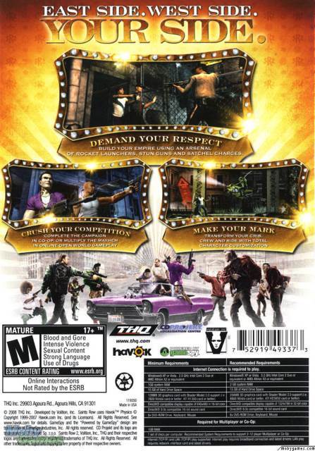 Saints Row 2 - Sony PlayStation 3 (PS3) (THQ - 1) video game collectible [Barcode 4005209108171] - Main Image 2