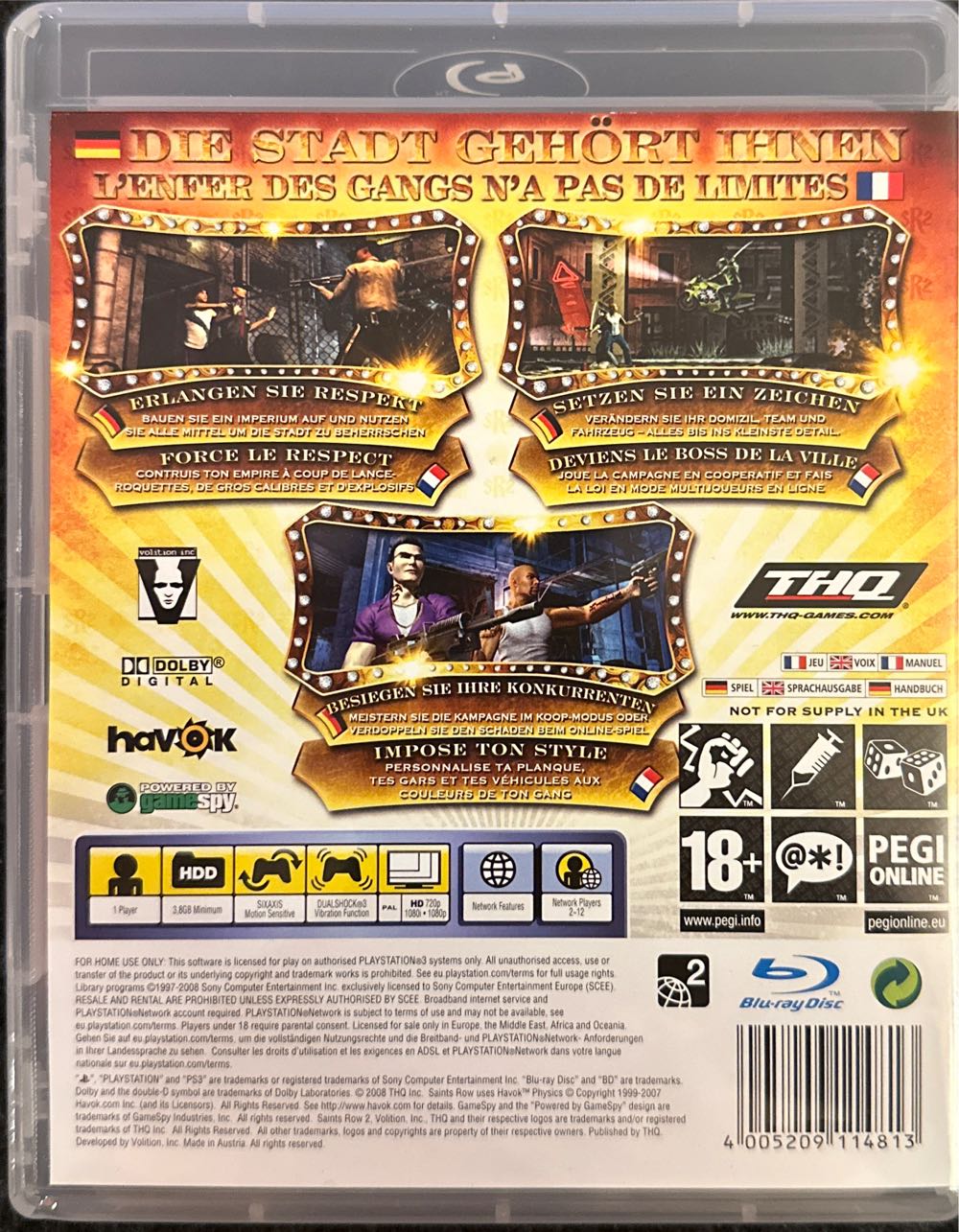 Saints Row 2 - Sony PlayStation 3 (PS3) (THQ - 1) video game collectible [Barcode 4005209114813] - Main Image 2
