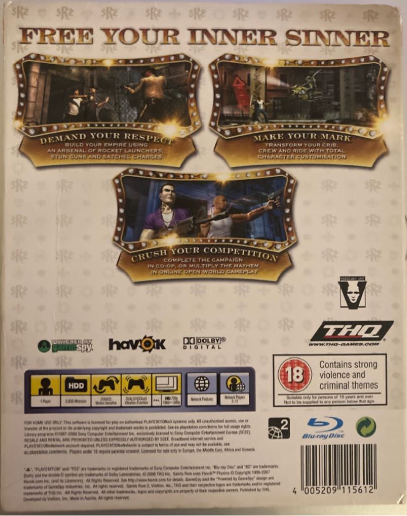 Saints Row 2 - Sony PlayStation 3 (PS3) (1) video game collectible [Barcode 4005209115612] - Main Image 2