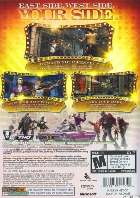 Saints Row 2 - Microsoft Xbox 360 (THQ - 1-12) video game collectible [Barcode 4005209121637] - Main Image 2