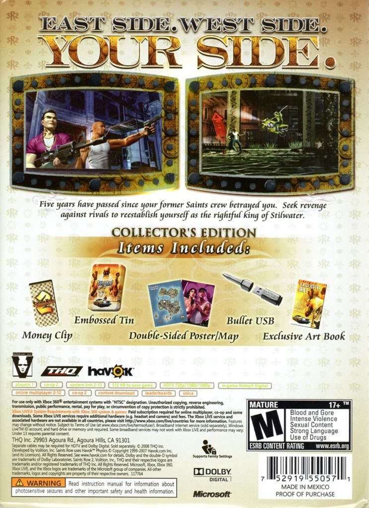 Saints Row 2 - Microsoft Xbox 360 (THQ - 1-2) video game collectible [Barcode 752919550571] - Main Image 2