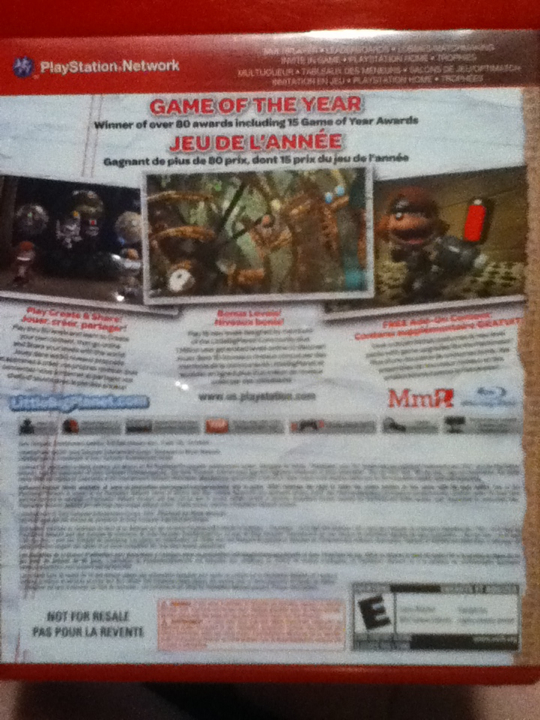 Little Big Planet - Sony PlayStation 3 (PS3) (4) video game collectible [Barcode 17744874] - Main Image 2