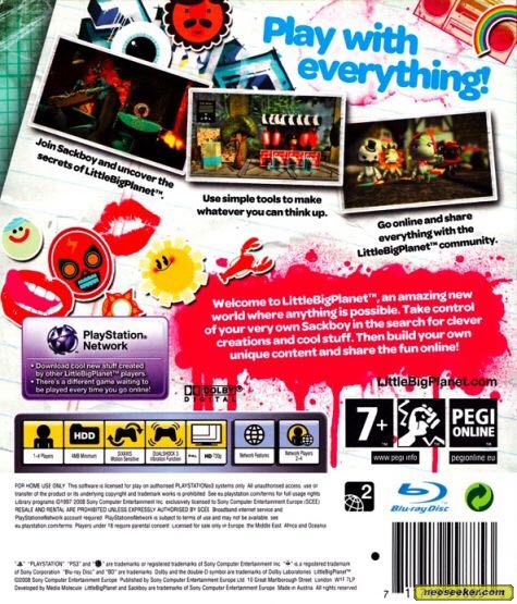 Little Big Planet - Sony PlayStation 3 (PS3) video game collectible [Barcode 711719246442] - Main Image 2