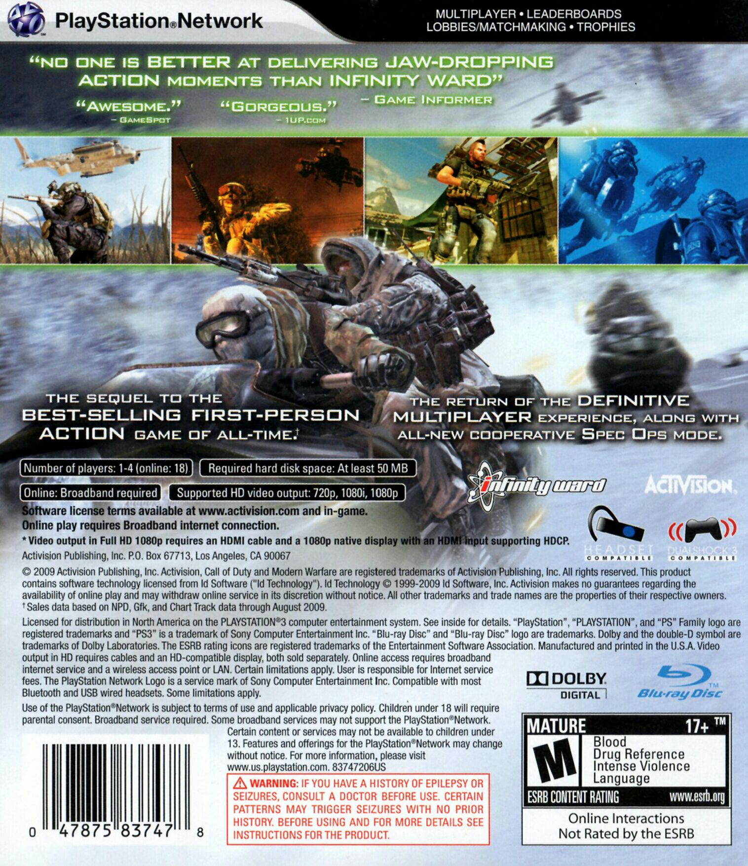 Call of Duty: Modern Warfare 2 - Sony PlayStation 4 (PS4) (Activision - 12) video game collectible [Barcode 047875837553] - Main Image 2