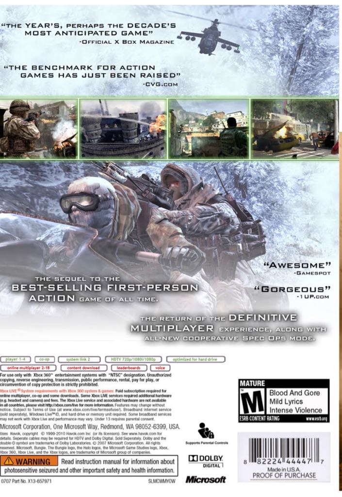 Call of Duty Modern Warfare 2 - Microsoft Xbox 360 (Activision - 4) video game collectible [Barcode 047875843721] - Main Image 2