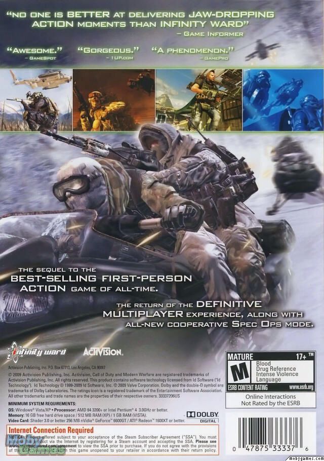 Call of Duty: Modern Warfare 2 - Sony PlayStation 3 (PS3) (Activision - Originale - 1-4) video game collectible - Main Image 2