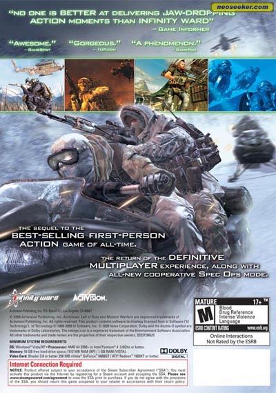 Call of Duty: Modern Warfare 2 - Sony PlayStation 3 (PS3) (Activision - 1-12) video game collectible - Main Image 2