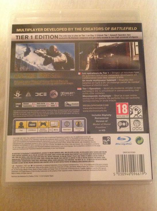 Medal Of Honour - Sony PlayStation 3 (PS3) video game collectible - Main Image 2