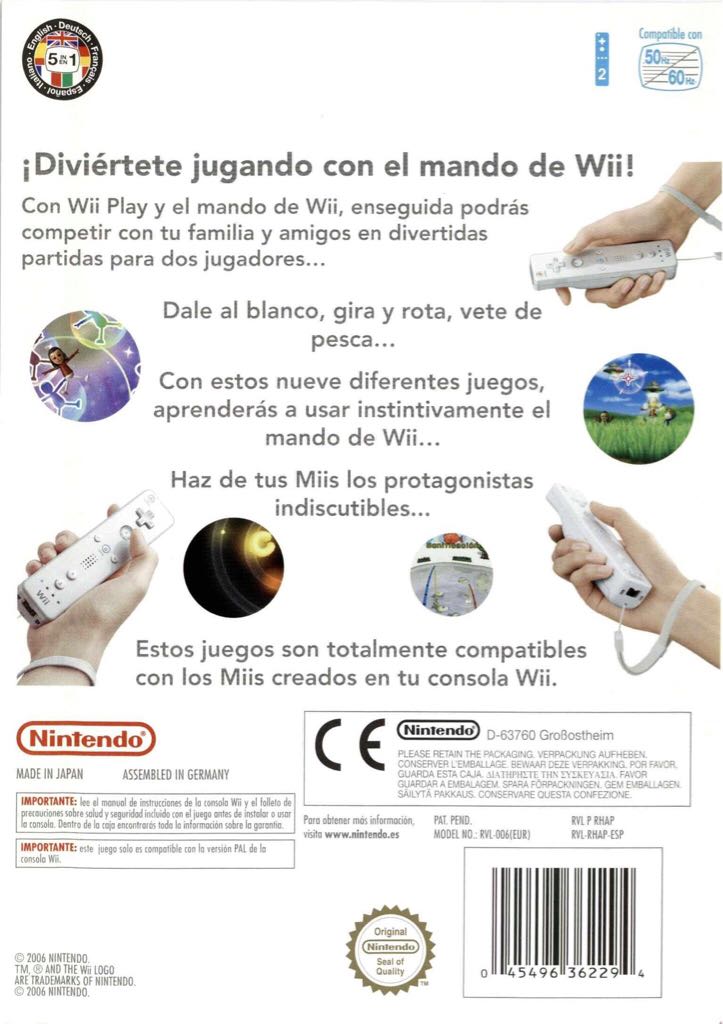 Wii Play - Nintendo Wii (Nintendo - 4) video game collectible [Barcode 045496362294] - Main Image 2