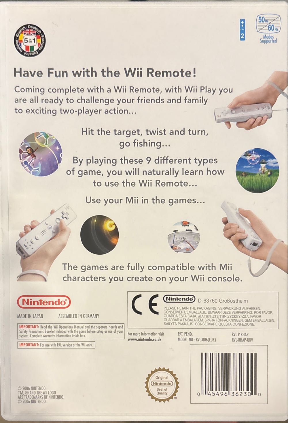 Wii Play - Nintendo Wii (Nintendo - 1-2) video game collectible [Barcode 045496362300] - Main Image 2