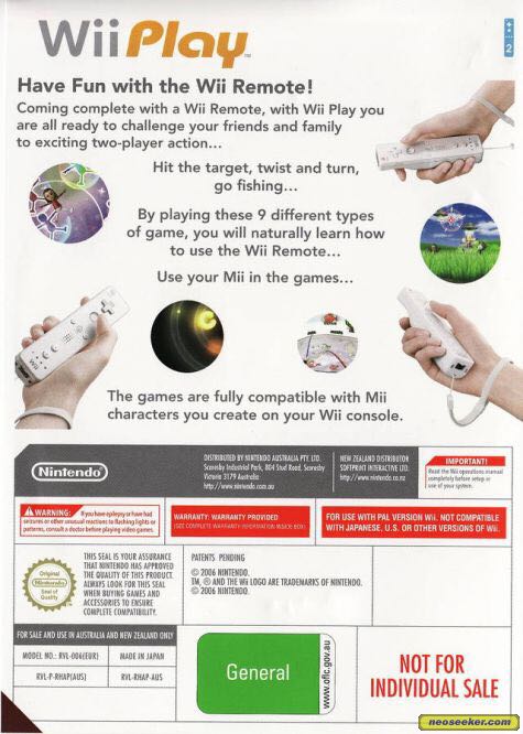 Wii Play - Nintendo Wii (Nintendo - 4) video game collectible [Barcode 045496364762] - Main Image 2
