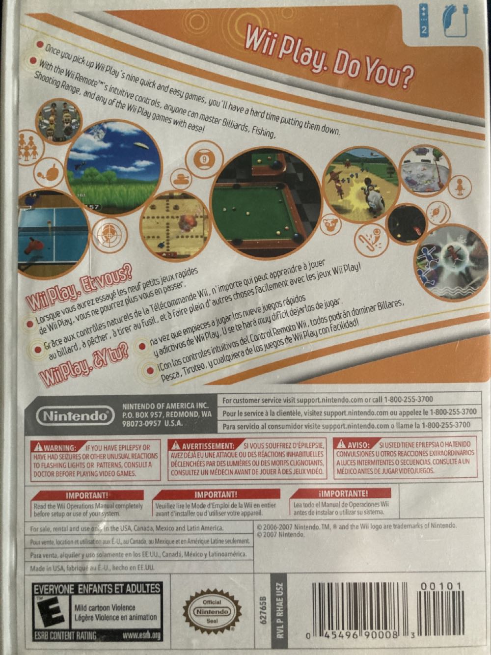 Wii Play W/ Remote - Nintendo Wii (Nintendo - 2) video game collectible [Barcode 045496900083] - Main Image 2