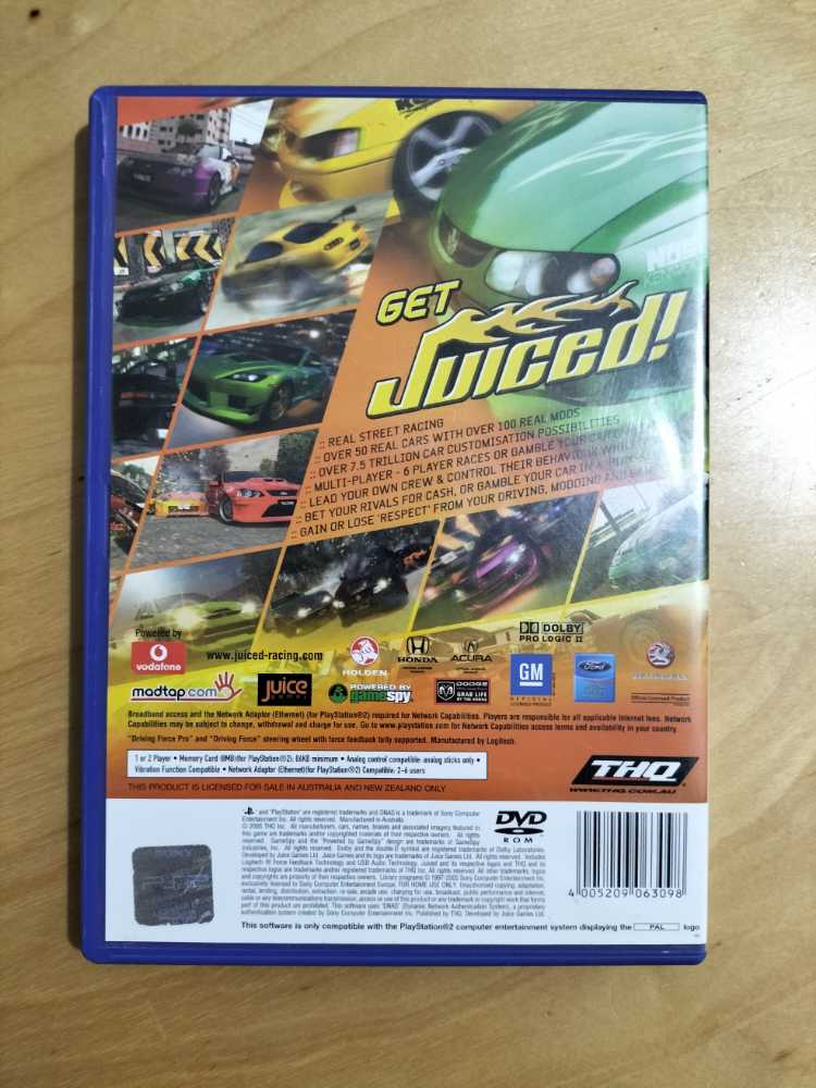 Juiced - Sony PlayStation 2 (PS2) (1-2) video game collectible [Barcode 4005209063098] - Main Image 2