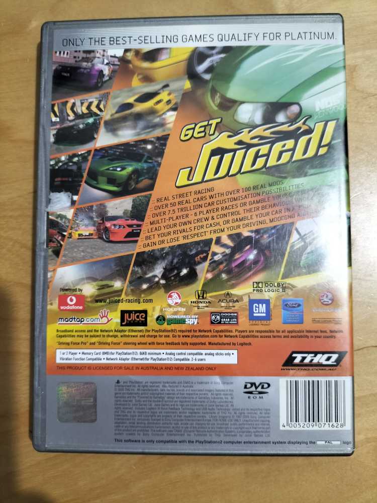 Juiced - Sony PlayStation 2 (PS2) (THQ - 2) video game collectible [Barcode 4005209071628] - Main Image 2