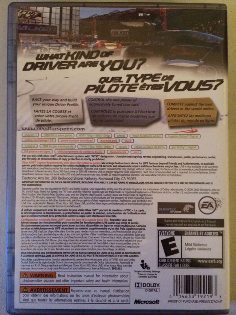 Need for Speed Shift - Microsoft Xbox 360 video game collectible - Main Image 2