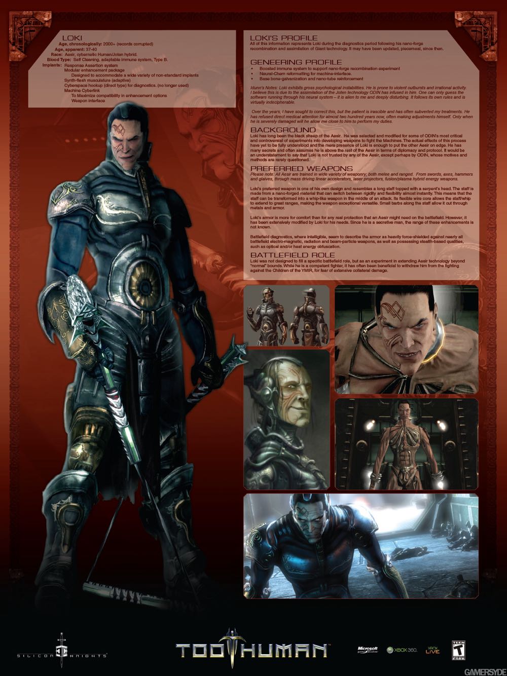 Too Human - Microsoft Xbox 360 (Backwards compatible - 1) video game collectible [Barcode 882224449694] - Main Image 3