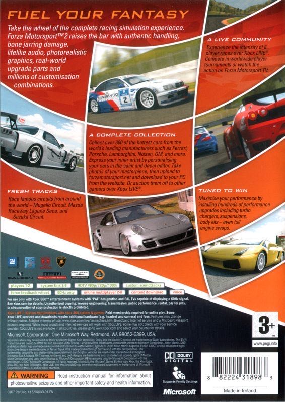 Forza Motorsport 2 - Microsoft Xbox 360 (Microsoft Game Studios - 1-8) video game collectible [Barcode 882224319010] - Main Image 2