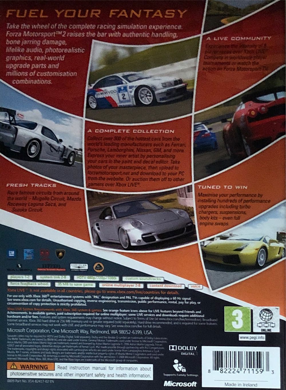 Forza Motorsport 2 (Classics) (Sealed) - Microsoft Xbox 360 (Microsoft Game Studios - 2) video game collectible [Barcode 882224711593] - Main Image 2