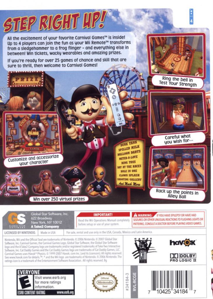 Carnival Games - Nintendo Wii (Take Two Interactive - 1) video game collectible [Barcode 5026555042079] - Main Image 2