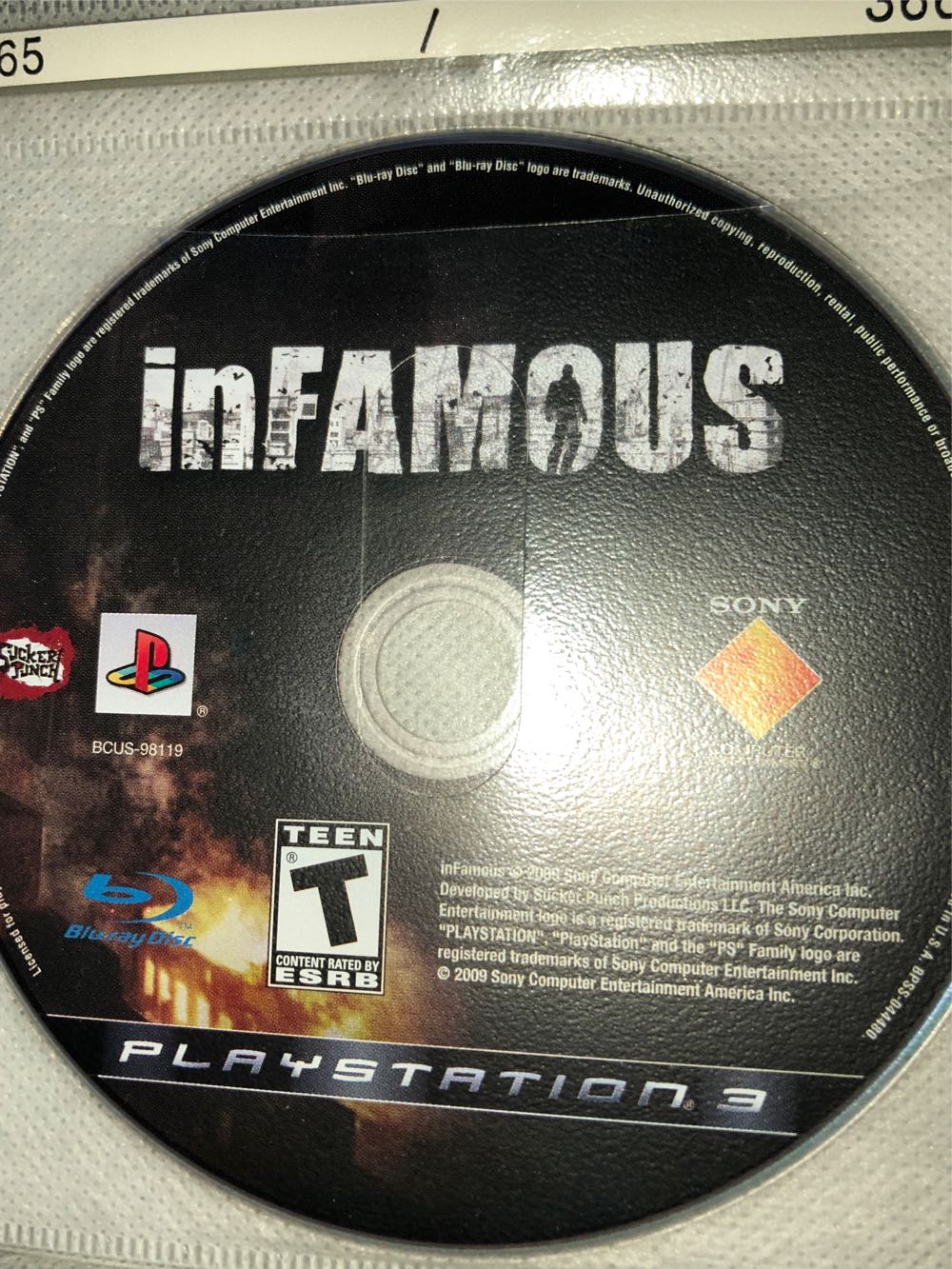 inFAMOUS - Sony PlayStation 3 (PS3) (Sony Computer Entertainment - 1) video game collectible [Barcode 00711719811923] - Main Image 4