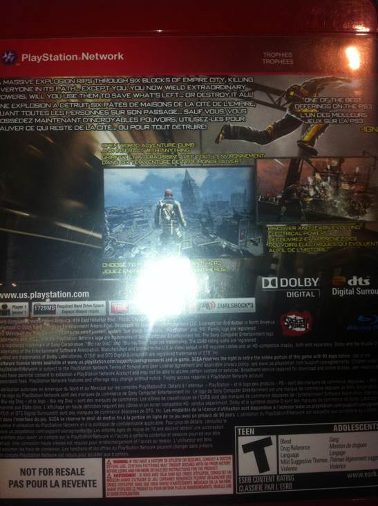 Infamous - Sony PlayStation 3 (PS3) video game collectible - Main Image 2