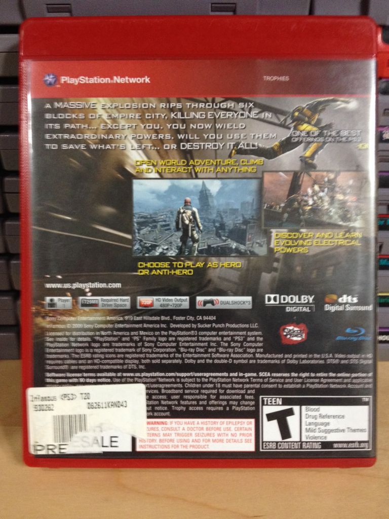 Infamous - Sony PlayStation 3 (PS3) video game collectible - Main Image 2