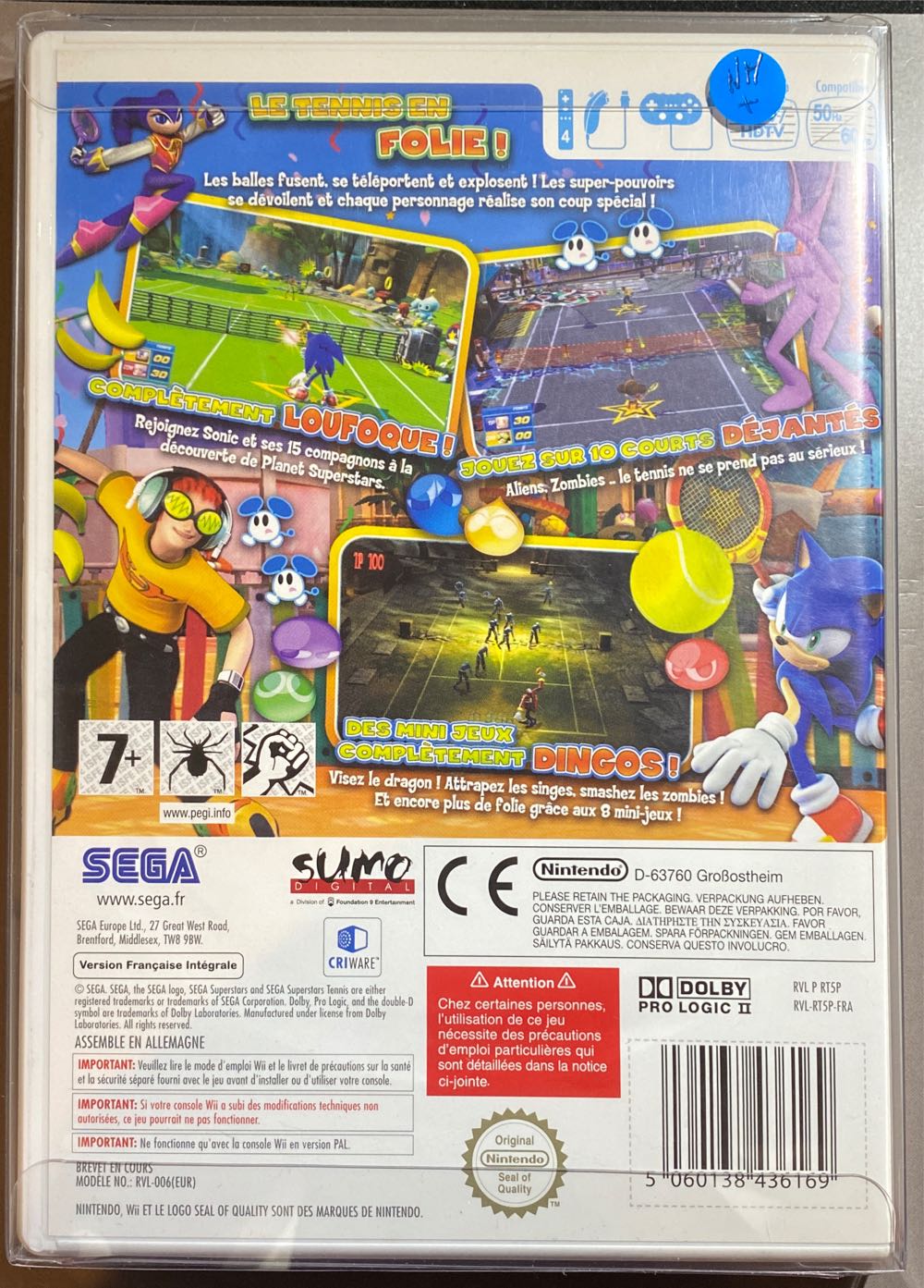 Sega Superstars Tennis - Nintendo Wii (Sega - 4) video game collectible [Barcode 5060138436169] - Main Image 3