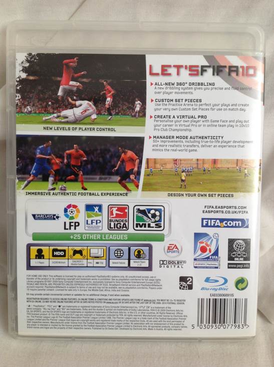 FIFA 10 - Sony PlayStation 3 (PS3) (Ea Sports - 1) video game collectible [Barcode 5030930077983] - Main Image 2