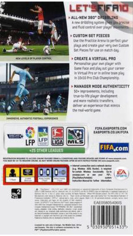 FIFA 10 - Sony PlayStation Portable (PSP) (Ea Sports - 2) video game collectible [Barcode 5030930078232] - Main Image 2