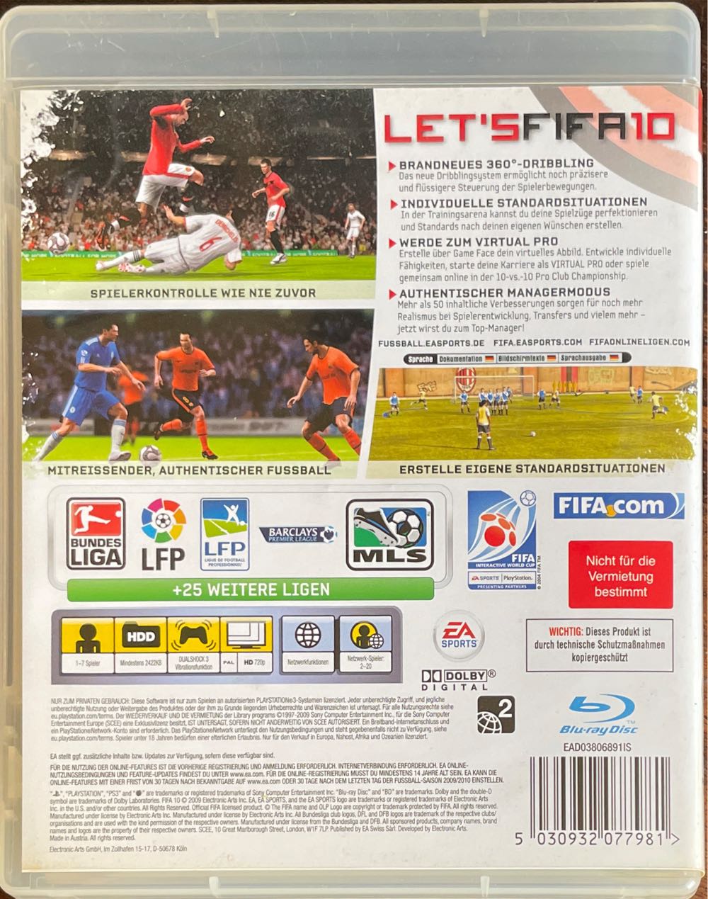 FIFA 10 - Sony PlayStation 3 (PS3) (Electronic Arts - 1-7) video game collectible [Barcode 5030932077981] - Main Image 2