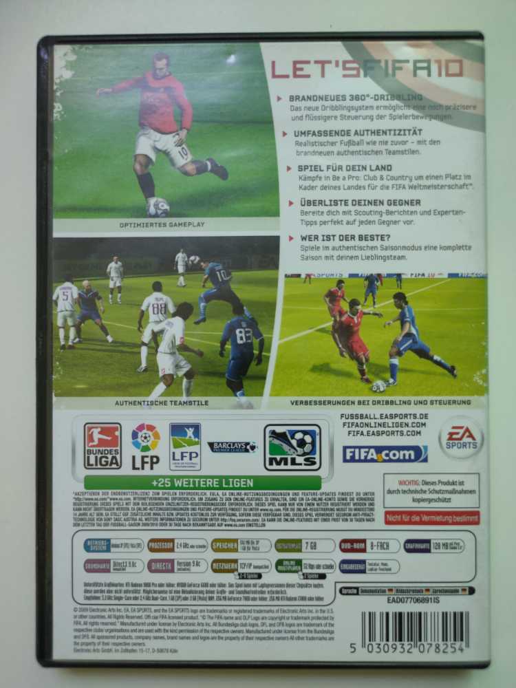 FIFA 10 - PC (Electronic Arts) video game collectible [Barcode 5030932078254] - Main Image 2
