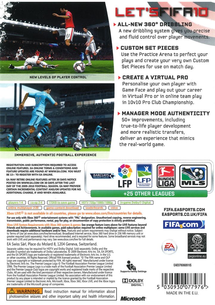 FIFA 10 - Microsoft Xbox 360 (Electronic Arts - 4) video game collectible [Barcode 5030934077972] - Main Image 2