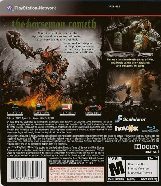 Darksiders - Sony PlayStation 3 (PS3) (THQ - 1) video game collectible [Barcode 4005209114547] - Main Image 2