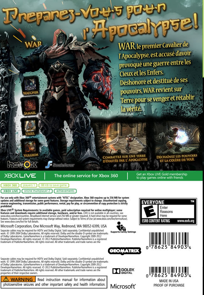 Darksiders - Microsoft Xbox 360 (THQ - 1) video game collectible [Barcode 4005209114684] - Main Image 2