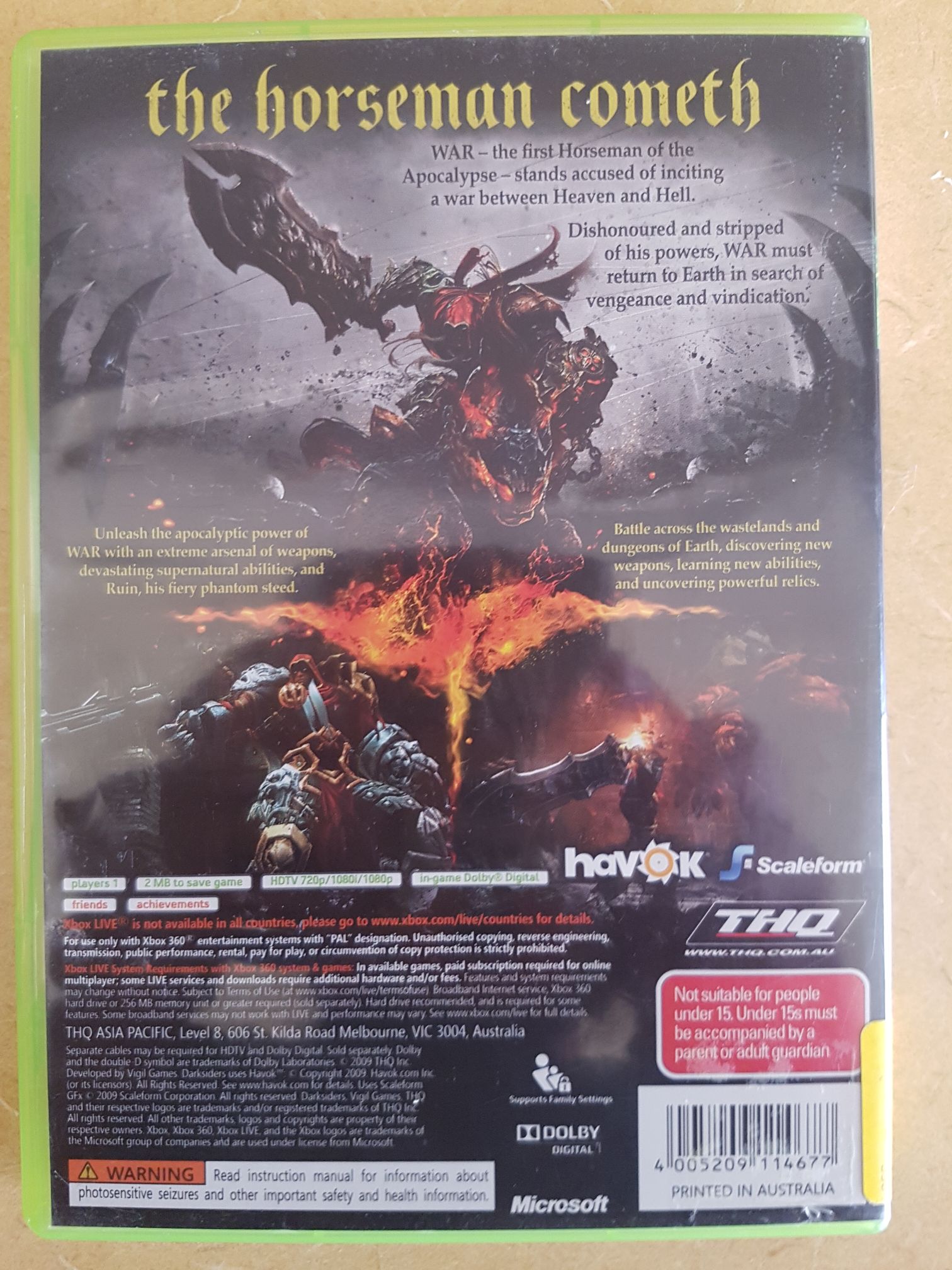Darksiders - Microsoft Xbox 360 (THQ, Inc.) video game collectible [Barcode 7005749114677] - Main Image 2