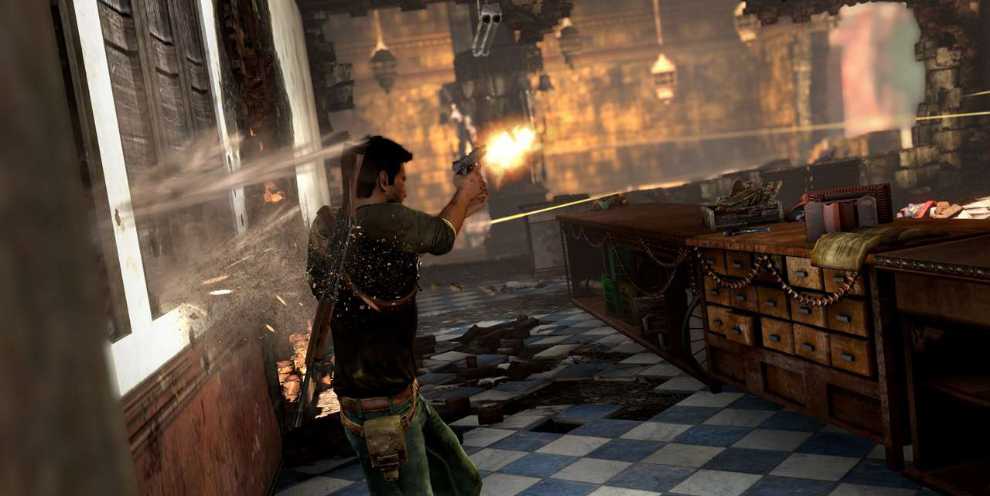 Uncharted 2: Among Thieves - Sony PlayStation 3 (PS3) (Sony Computer Entertainment - 1) video game collectible [Barcode 011100001729] - Main Image 2