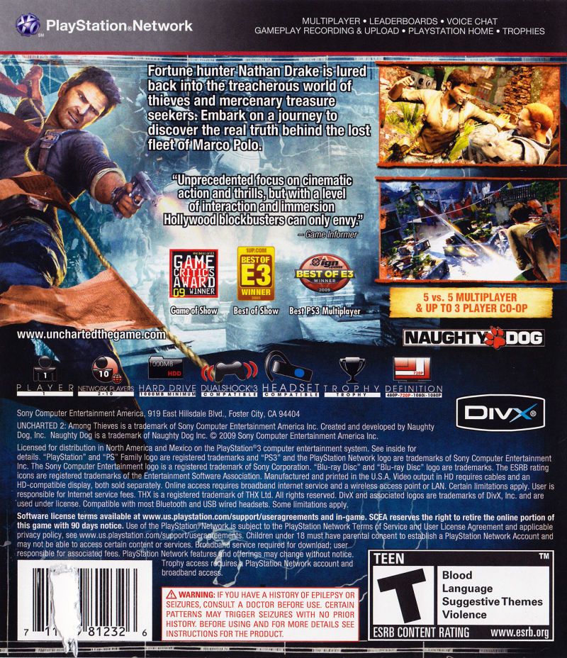 Uncharted 2: Among Thieves - Sony PlayStation 3 (PS3) (Sony) video game collectible - Main Image 2